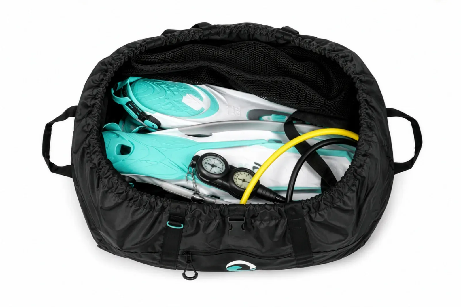 Product photo: Quick Bag with fins and regulator
