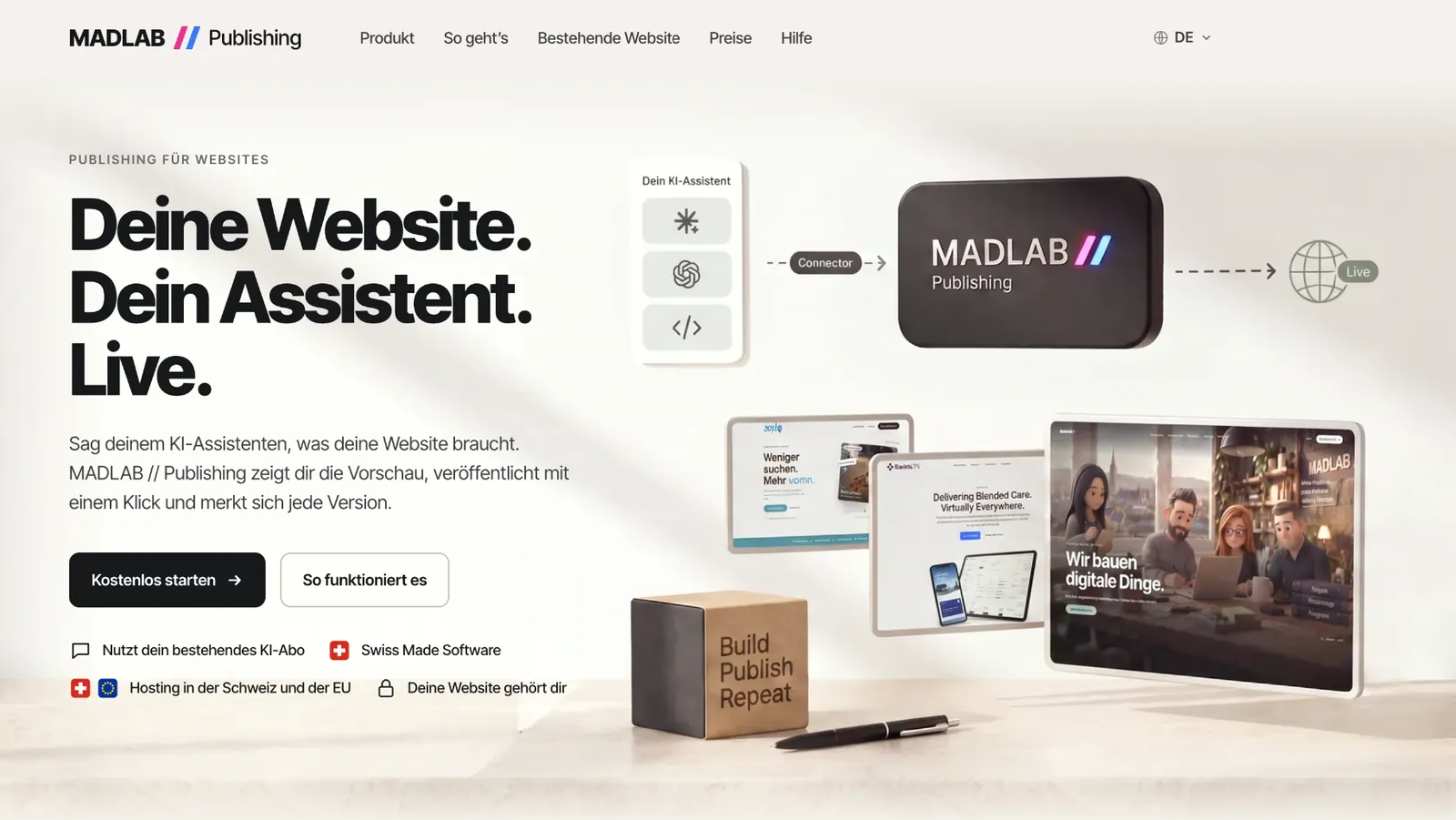 MADLAB // Publishing: Startseite von madpublishing.ch